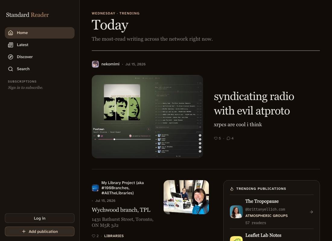 Standard Reader screenshot